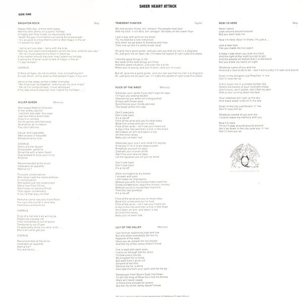 Queen : Sheer Heart Attack (LP, Album, RE, Yel)