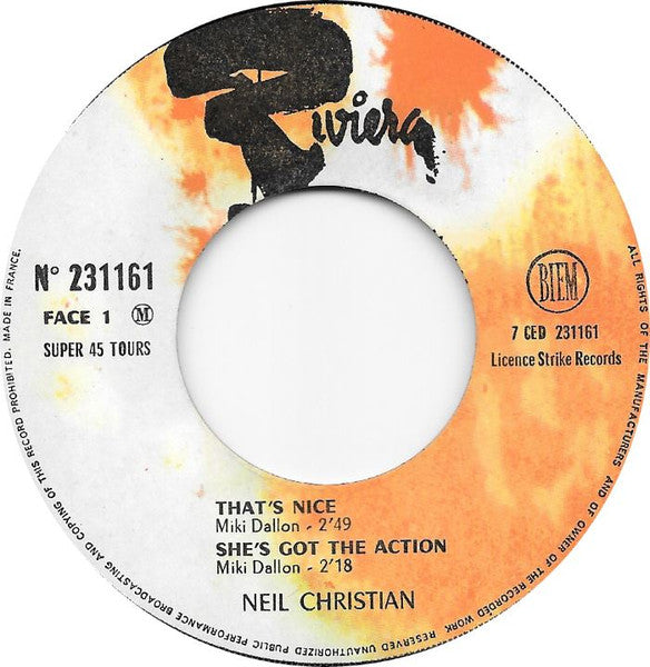 Neil Christian (2) : That's Nice (7", EP)