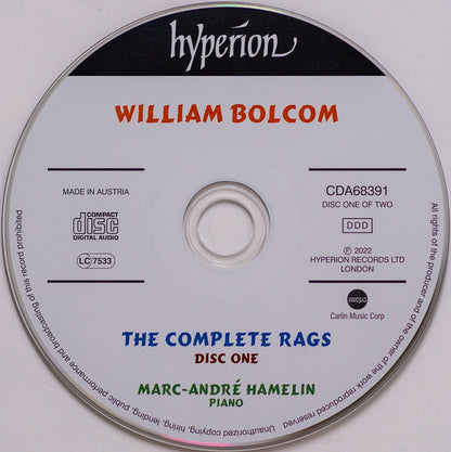 William Bolcom, Marc-André Hamelin : The Complete Rags (2xCD, Album)