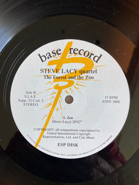 Steve Lacy : The Forest And The Zoo (LP, Album)