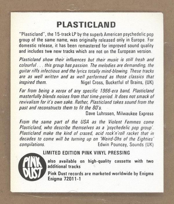 Plasticland : Plasticland (LP, Album, Ltd, Pin)