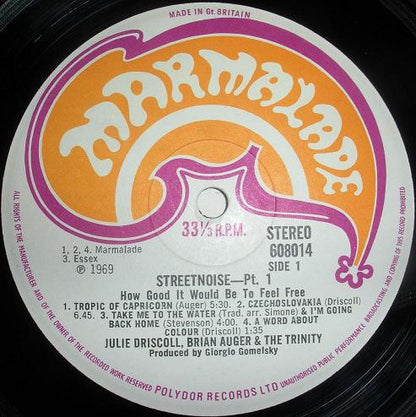 Julie Driscoll, Brian Auger & The Trinity : Streetnoise Volume 1 (LP, Album)