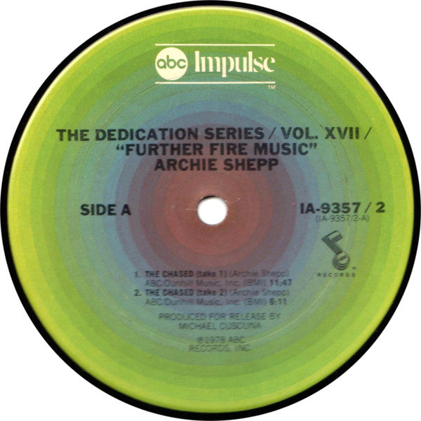 Archie Shepp : Further Fire Music (2xLP)