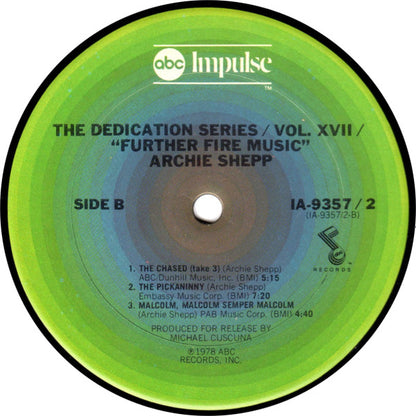 Archie Shepp : Further Fire Music (2xLP)