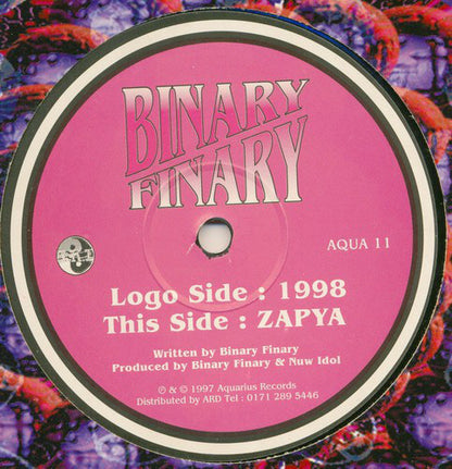 Binary Finary : 1998 / Zapya (12")