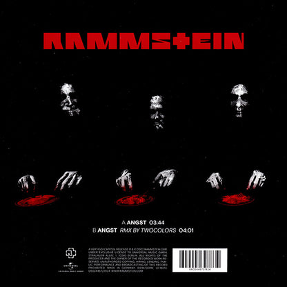 Rammstein : Angst (7", Single, Red)