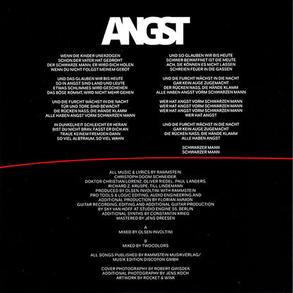 Rammstein : Angst (7", Single, Red)