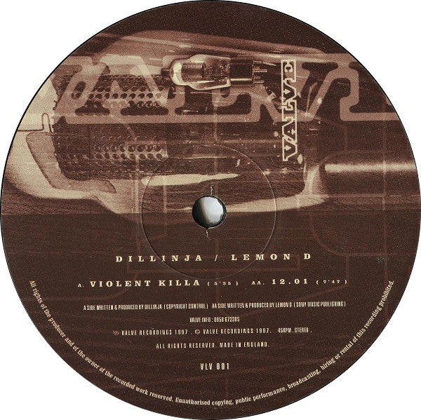 Dillinja / Lemon D : Violent Killa / 12.01 (12")