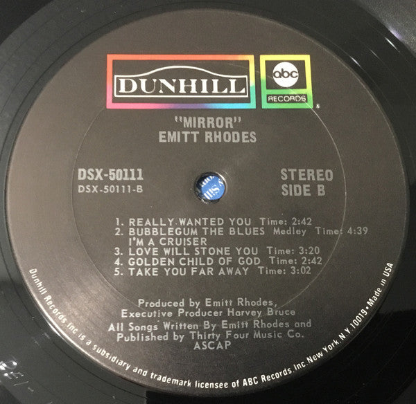 Emitt Rhodes : Mirror (LP, Album, San)