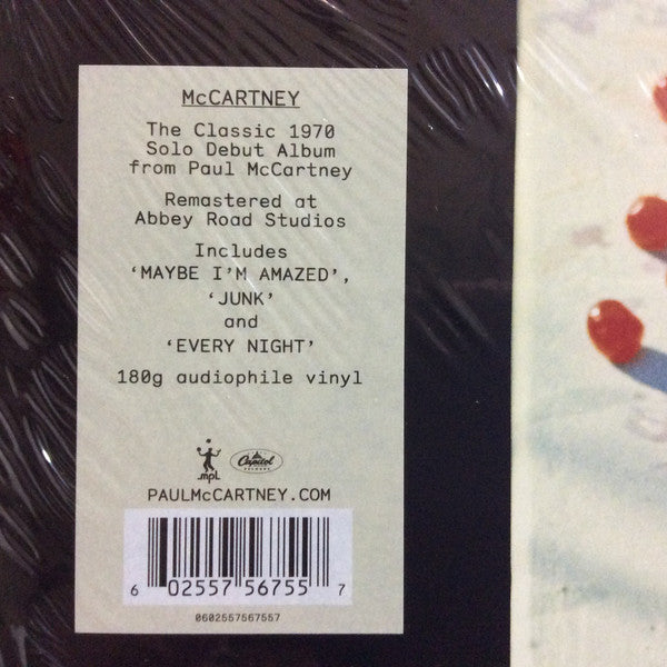 Paul McCartney : McCartney (LP, Album, RE, RM, 180)