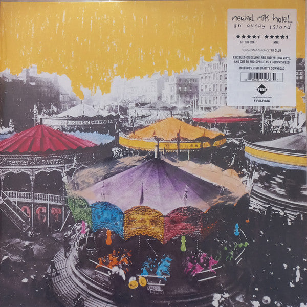 Neutral Milk Hotel : On Avery Island (12", Album, RE, Yel + 12", Album, RE, Red)