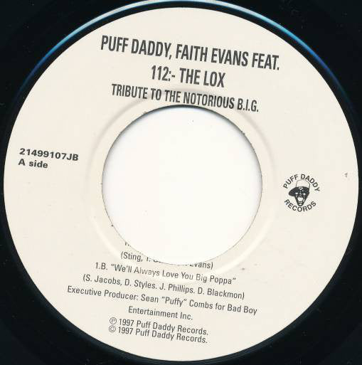 Puff Daddy, Faith Evans Feat. 112 :- The Lox : Tribute To The Notorious B.I.G. (7", Jukebox)