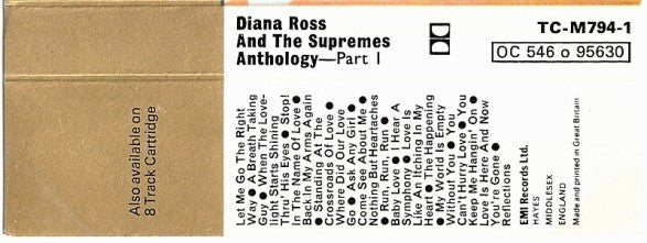 Diana Ross And The Supremes* : Anthology — Part 1 (Cass, Comp)