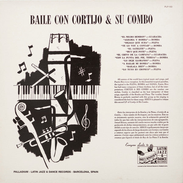 Cortijo Y Su Combo Con Ismael Rivera : Baile Con Cortijo Y Su Combo = Dance With Cortijo And His Combo (LP, Album, RE)