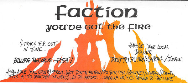 Faction (4) : You've Got The Fire (7")