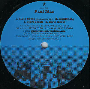 Paul Mac : Elvis Beats (12")