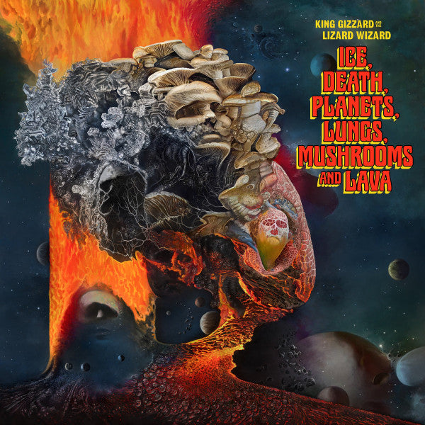 King Gizzard And The Lizard Wizard : Ice, Death, Planets, Lungs, Mushrooms And Lava (LP, Cle + LP, Red + Album, Ltd, Mus)