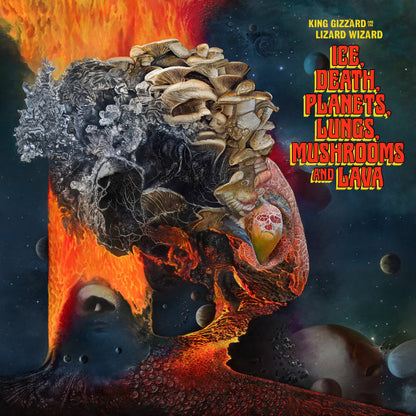 King Gizzard And The Lizard Wizard : Ice, Death, Planets, Lungs, Mushrooms And Lava (LP, Cle + LP, Red + Album, Ltd, Mus)
