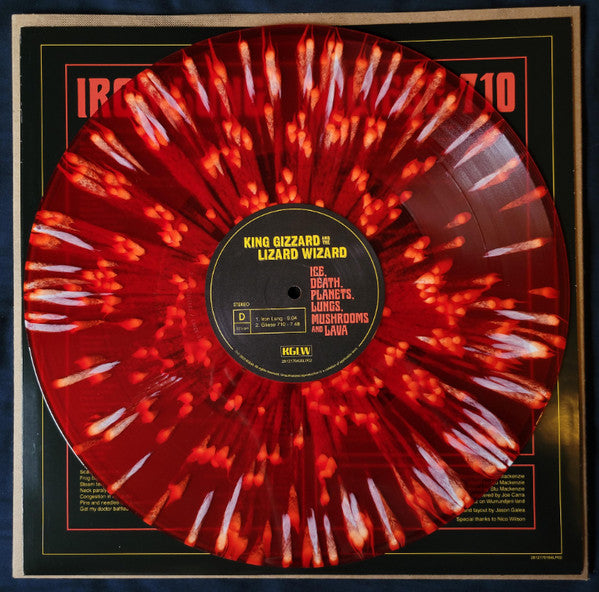 King Gizzard And The Lizard Wizard : Ice, Death, Planets, Lungs, Mushrooms And Lava (LP, Cle + LP, Red + Album, Ltd, Mus)
