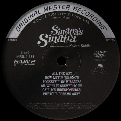 Frank Sinatra : Sinatra's Sinatra (LP, Album, Ltd, Num, RE, RM, S/Edition, 180)