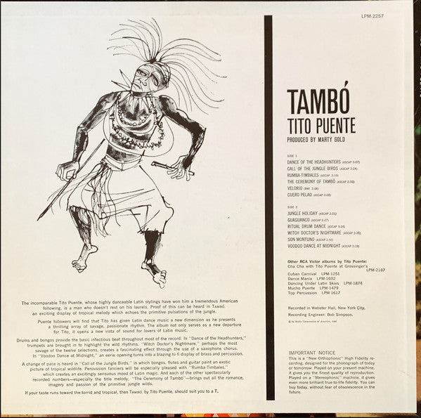 Tito Puente : Tambó (LP, Album, Mono)