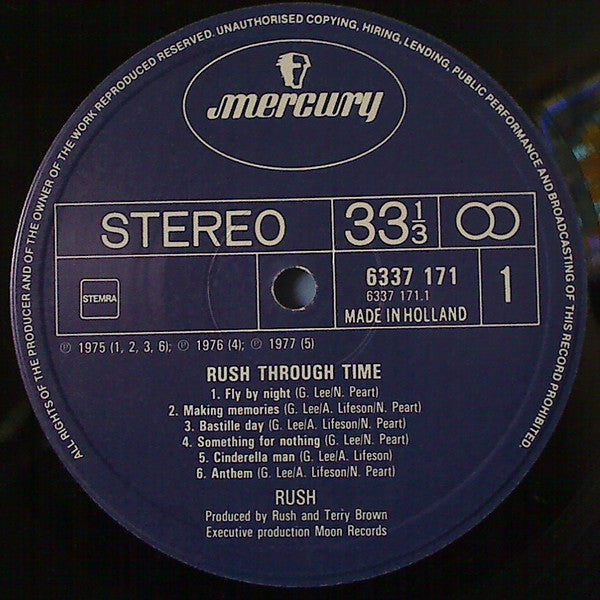 Rush : Rush Through Time (LP, Comp, RE)