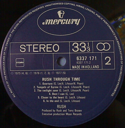 Rush : Rush Through Time (LP, Comp, RE)