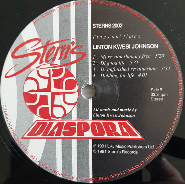 Linton Kwesi Johnson : Tings An' Times (LP, Album)