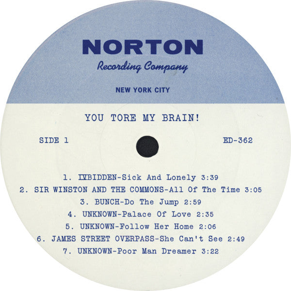 Various : You Tore My Brain! (Unissued Sixties Garage Acetates / Volume Five) (LP, Comp)
