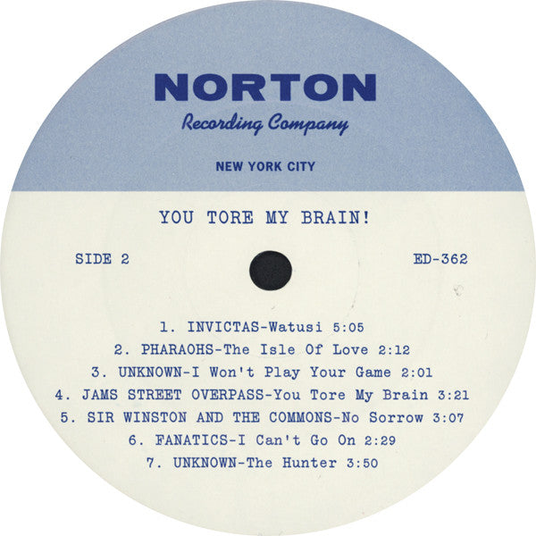 Various : You Tore My Brain! (Unissued Sixties Garage Acetates / Volume Five) (LP, Comp)