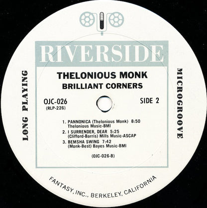 Thelonious Monk With Sonny Rollins, Ernie Henry And Clark Terry : Brilliant Corners (LP, Album, Mono, RE)