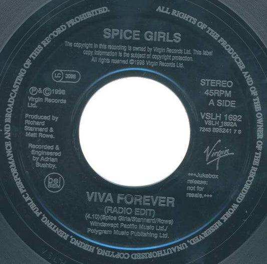 Spice Girls : Viva Forever (7", Single, Jukebox)