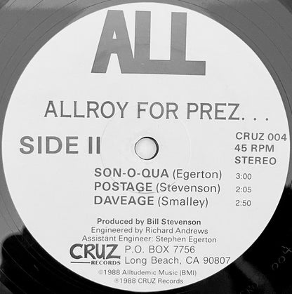 ALL (2) : Allroy For Prez (12", EP)