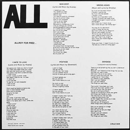 ALL (2) : Allroy For Prez (12", EP)