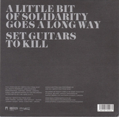 And So I Watch You From Afar : Set Guitars To Kill / A Little Bit Of Solidarity Goes A Long Way (7", Cle)