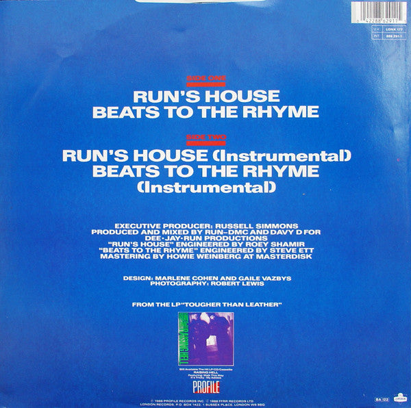 Run-DMC : Run's House / Beats To The Rhyme (12")