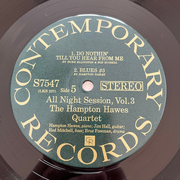 Hampton Hawes Quartet : All Night Session, Vol. 3 (LP, Album, RP)