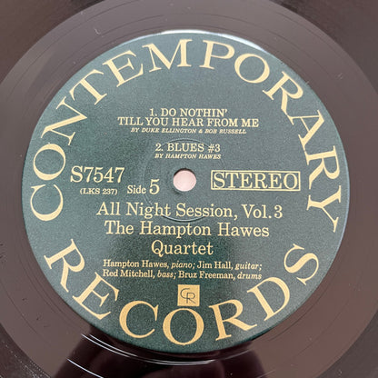 Hampton Hawes Quartet : All Night Session, Vol. 3 (LP, Album, RP)