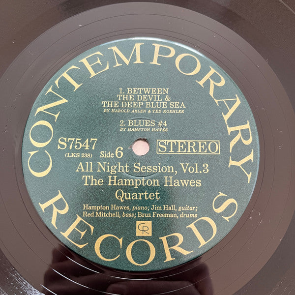Hampton Hawes Quartet : All Night Session, Vol. 3 (LP, Album, RP)