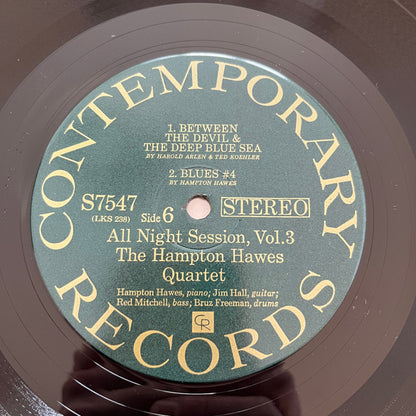 Hampton Hawes Quartet : All Night Session, Vol. 3 (LP, Album, RP)