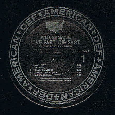 Wolfsbane : Live Fast, Die Fast (LP, Album)