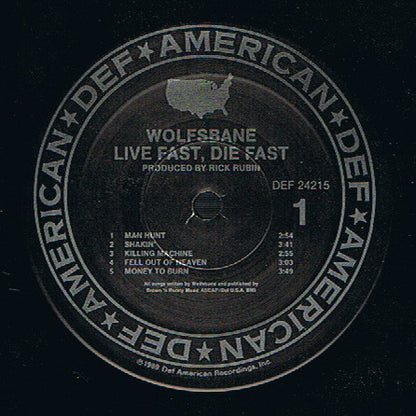 Wolfsbane : Live Fast, Die Fast (LP, Album)