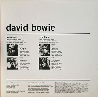 David Bowie : David Bowie (LP, Album, Mono, RE, RM, 180 + LP, Album, RE, RM, )