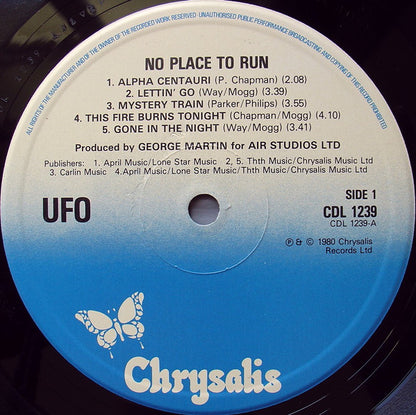 UFO (5) : No Place To Run (LP, Album, Gre)