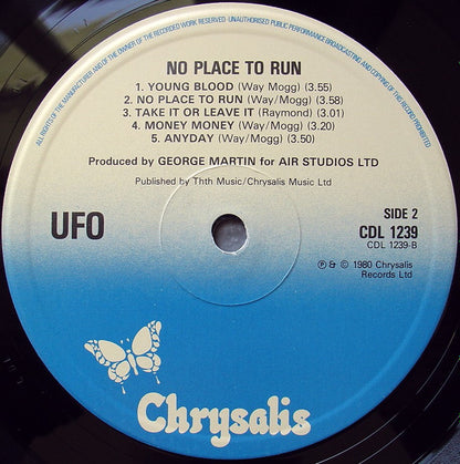 UFO (5) : No Place To Run (LP, Album, Gre)