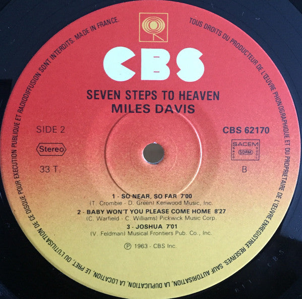 Miles Davis : Seven Steps To Heaven (LP, Album, RE)