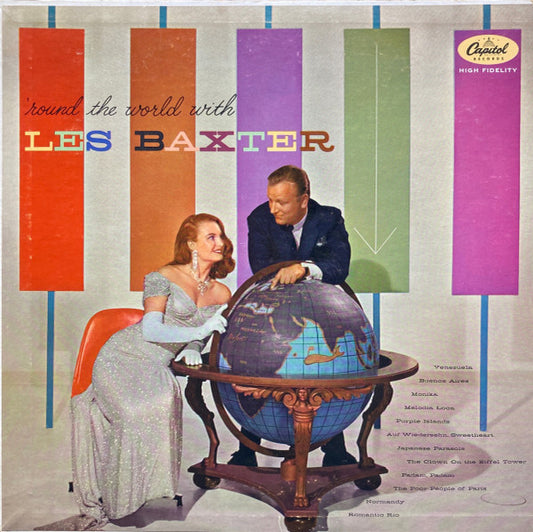 Les Baxter : 'Round The World With Les Baxter (LP, Album, Mono)