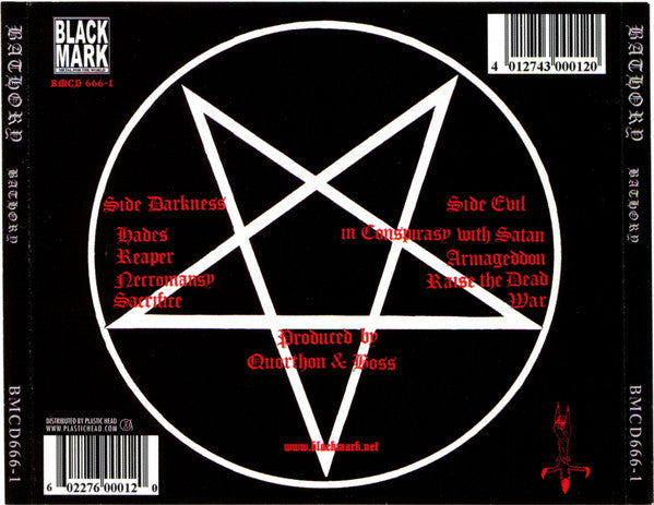 Bathory : Bathory (CD, Album, RE, RM, RP)