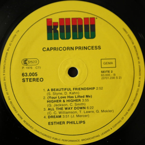 Esther Phillips : Capricorn Princess (LP, Album)