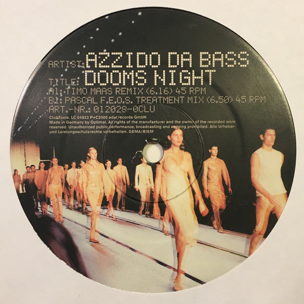 Azzido Da Bass : Dooms Night (12")